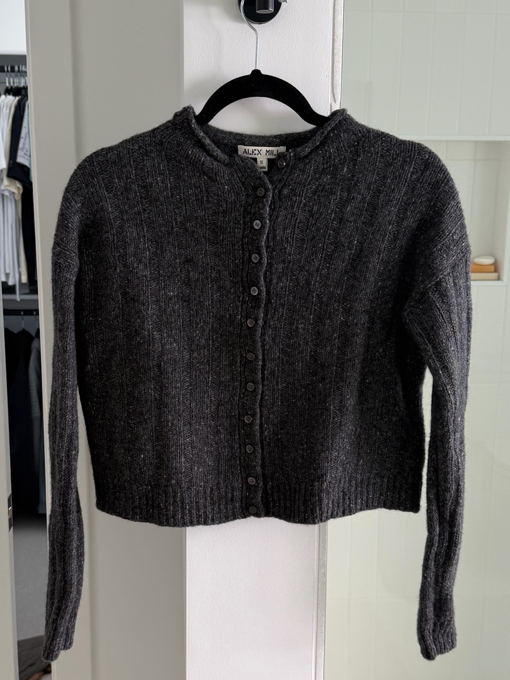 Alex Mill Charcoal Button-Front Women's Cardigan Sweater - S
